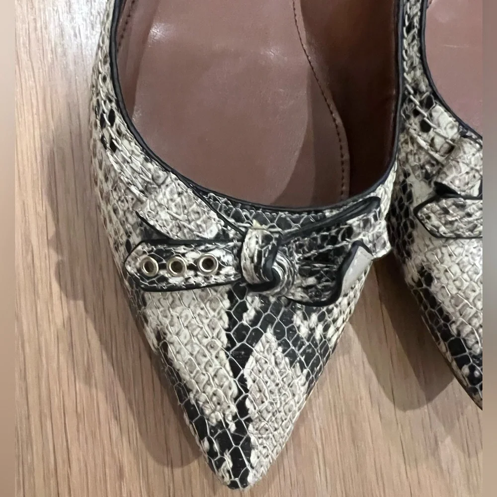 Cole Haan 7 Snake Flats - Picture 2 of 6